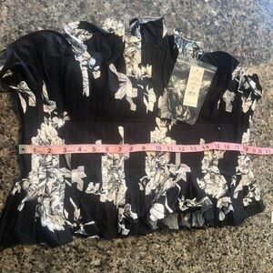 White house black market  brand new Ruffle bustier . No stretch.